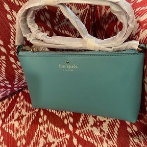 Kate Spade Smooth Leather Stone Blue Crossbofy